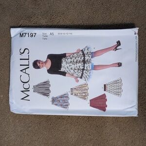 McCall's M7197 Misses 6 to 14 Flared Skirts Uncut Sewing Pattern New